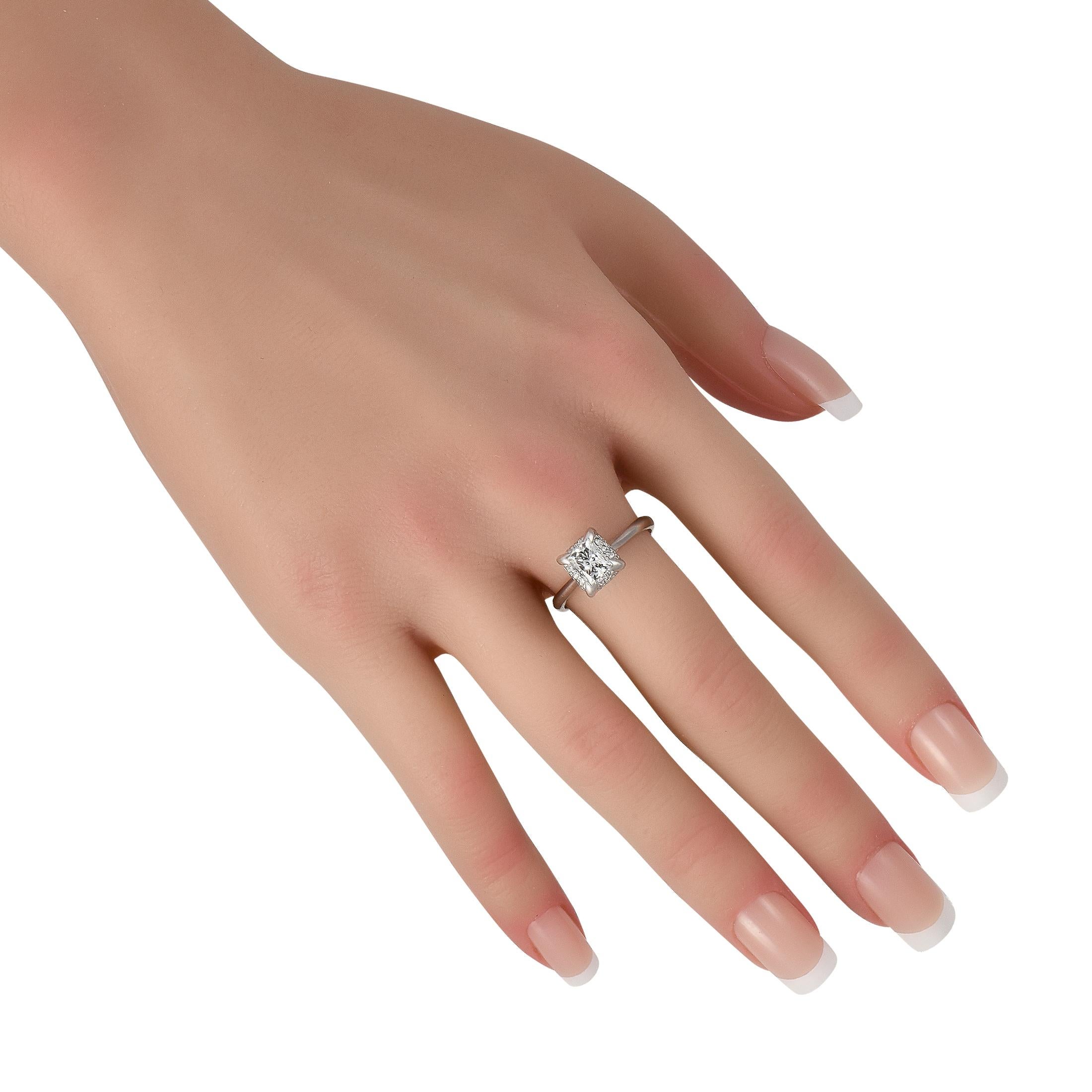Brilliant Cut Tacori Platinum 1.26 ct Diamond Ring TA01-090624