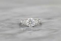 Tacori Platinum & 18K Yellow Gold Round Semi-Mount Three-Stone Engagement Ring