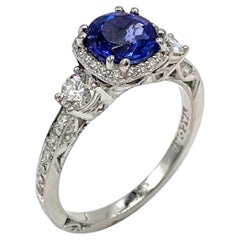 Anello Tacori Dantela in platino con tanzanite