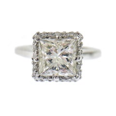 Tacori Platinum Diamond Engagement Ring, 1.59 Carat,  GIA Certified