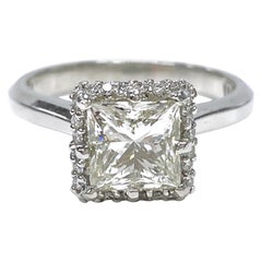 Tacori Platinum Diamond Engagement Ring, 1.59 Carat,  GIA Certified