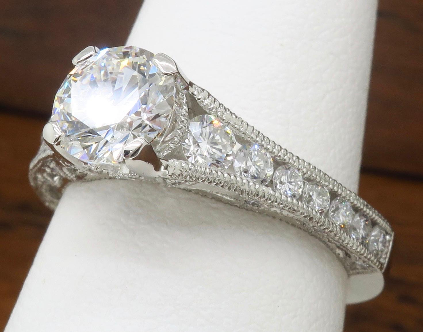 crescent diamond ring