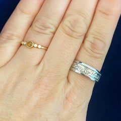 Tacori Scroll Band in platino 7,5 mm Tacori Scrollwork Mans Anello nuziale da uomo