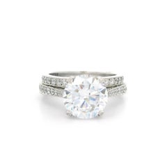 Tacori Platin Zirkonia & Diamant Classic Crescent Verlobungsring Hochzeit Band