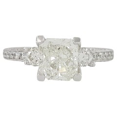 Tacori Radiant Cut Diamond 3-Stone Platinum Engagement Ring