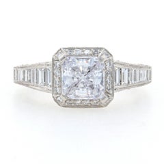 Tacori Anillo de Compromiso Semimontura Medialuna Invertida Platino para ~6mm HT2531