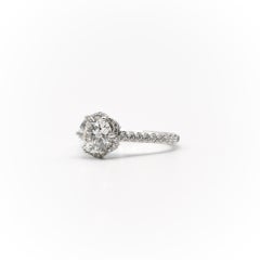 Tacori Round Bloom Platinum Engagement Ring with 1.48 Carat Round Diamond