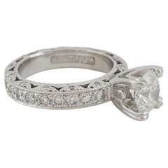 Tacori Round Brilliant Cut Platinum Engagement Ring