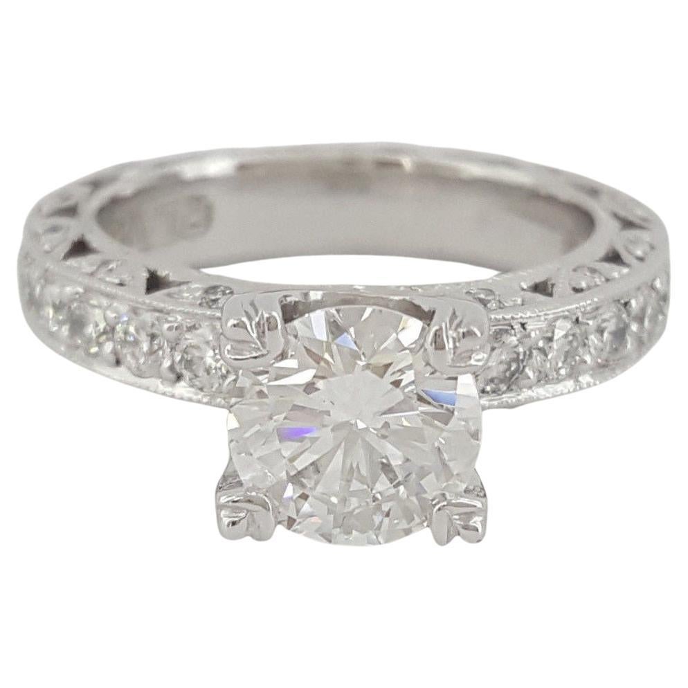  TACORI Bague de fiançailles en platine taille ronde et brillante