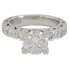 Tacori Round Brilliant Cut Platinum Engagement Ring