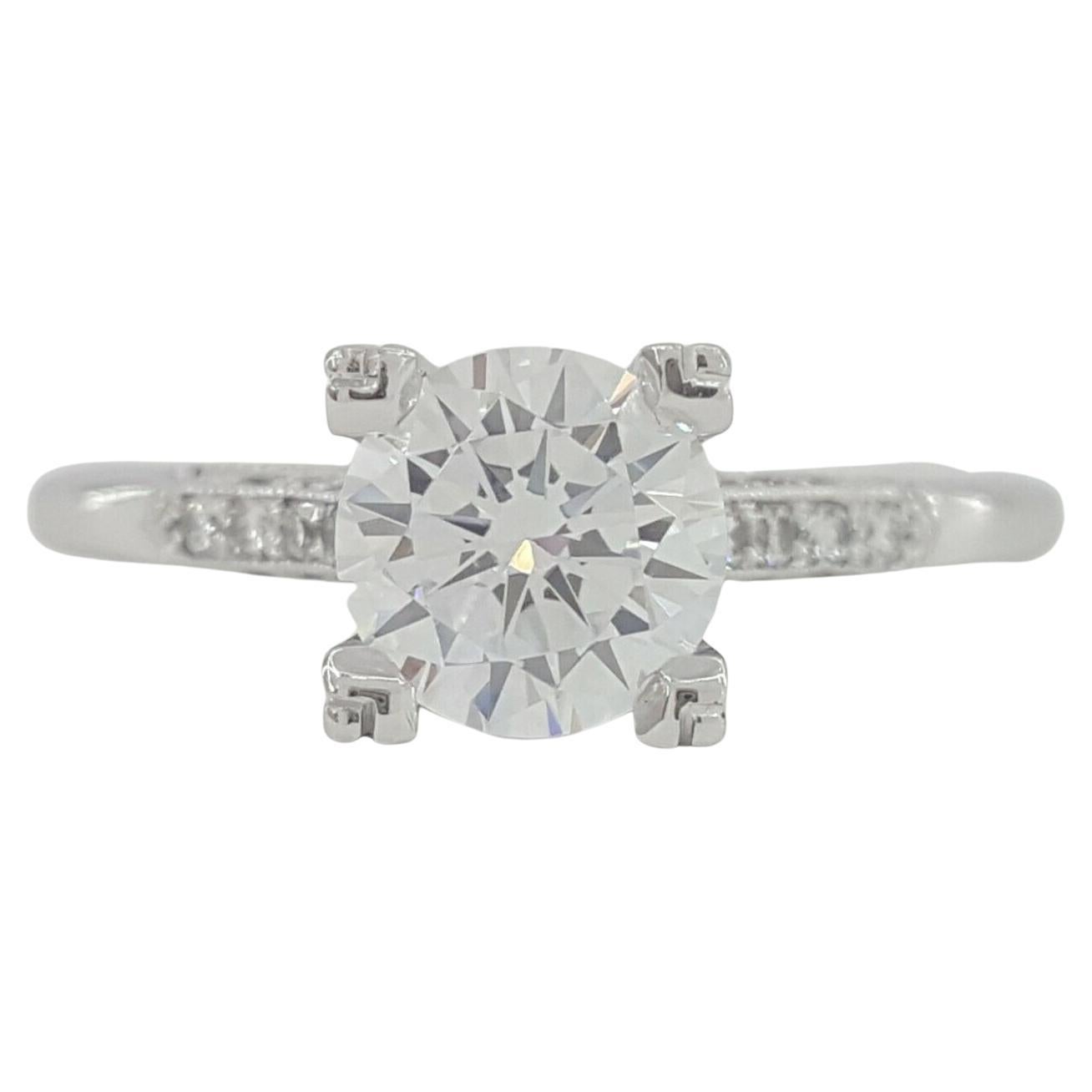 Tacori Round Diamond Engagement Solitaire Ring 18k For Sale