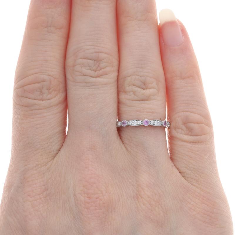 Round Cut Tacori Sculpted Crescent Sapphire Diamond Band WhiteGold 18k .54ctw WedRing5 1/2 For Sale