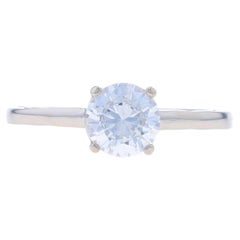 Tacori, bague de fiançailles semi-mountée en platine rnd CZ taille 6,5 mm