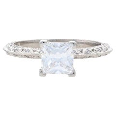 Tacori Semi-Mount Engagement Ring, Platinum .20ctw Fits Princess
