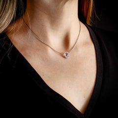 Tacori Silver & Rose Amethyst Necklace Lilac Blossoms Floating Bezel 3.40 ct.
