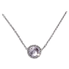 Tacori Silver & Rose Amethyst Necklace Lilac Blossoms Floating Bezel 3.40 ct.