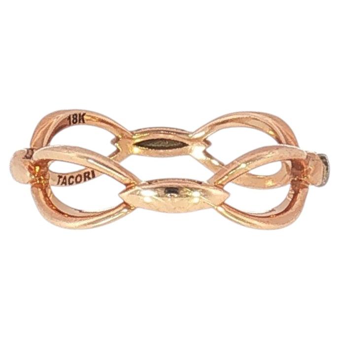 Tacori Simply Tacori 18K Rose Gold Open Marquise Stackable Eternity Band — Sz 7 For Sale