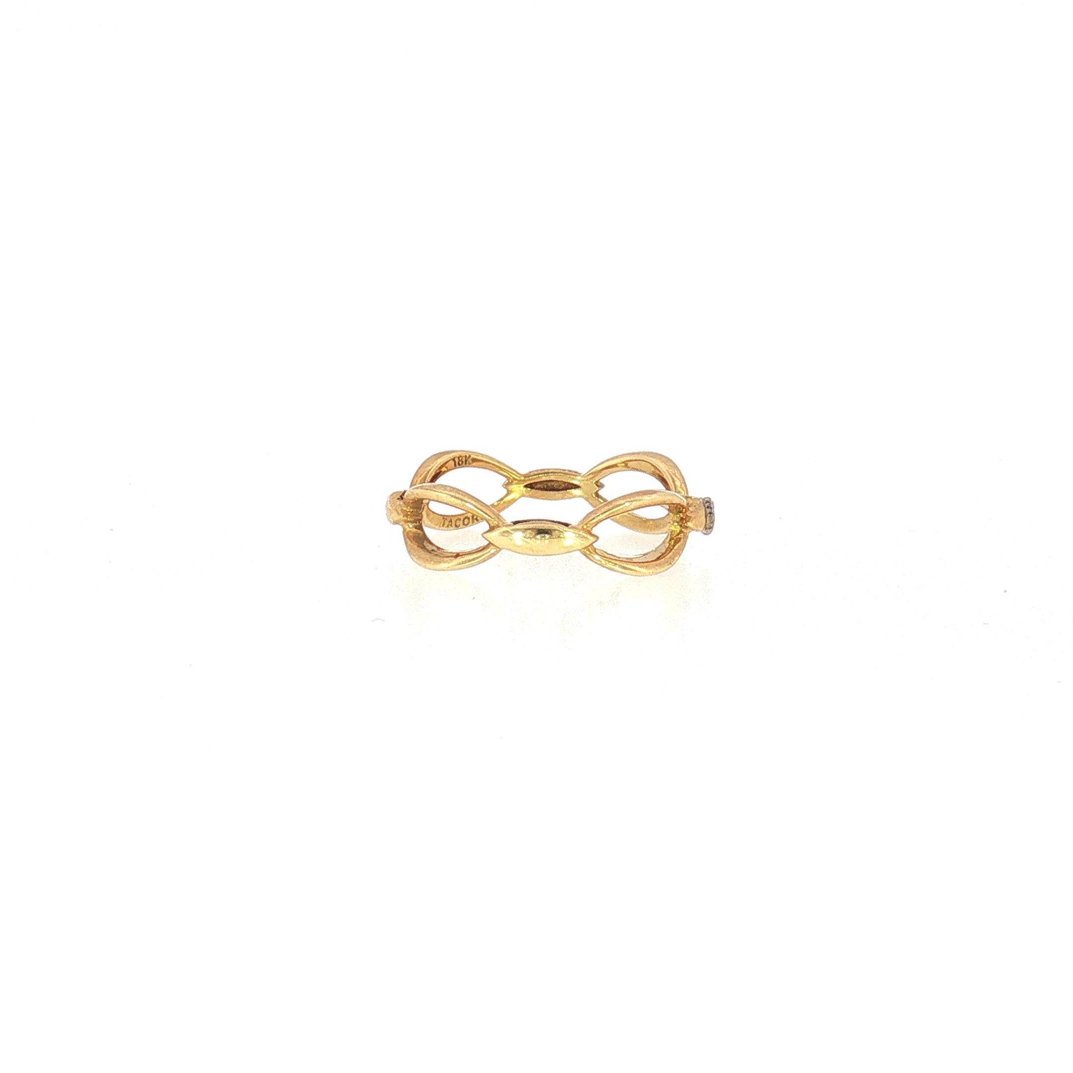 Tacori Simply Tacori 18k Yellow Gold Open Marquise Eternity Band — Size 7 View 3