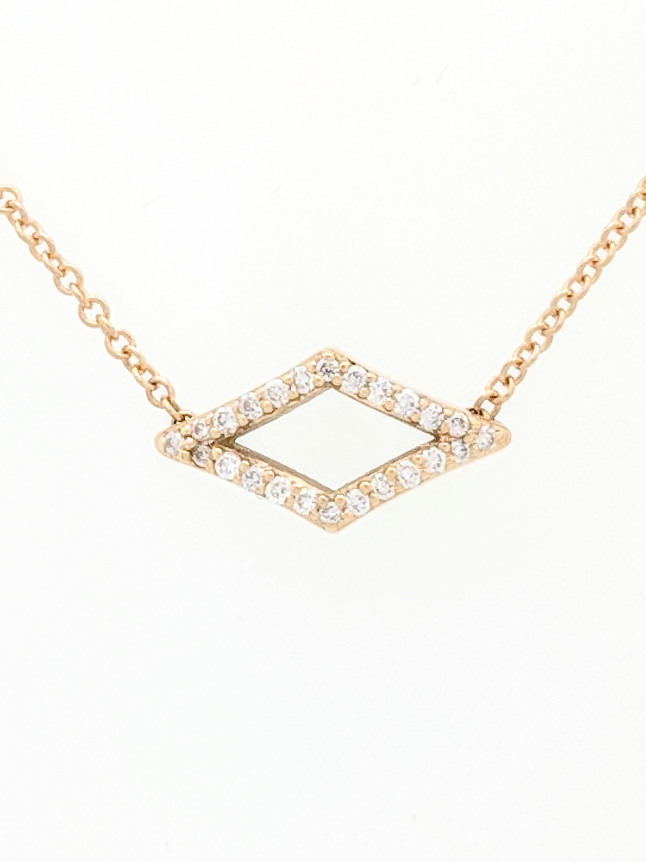 Contemporary Tacori SN216Y Ivy Lane Pavé Diamond Chevron Pendant Necklace, 18 Karat Gold