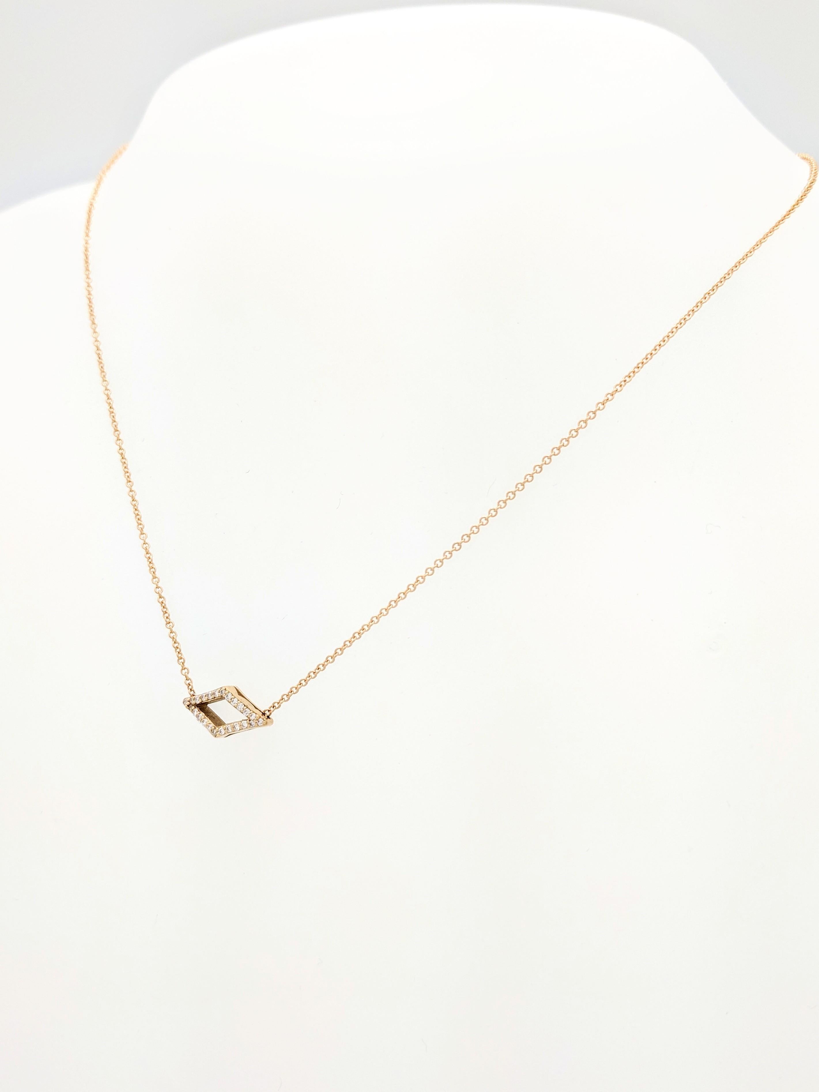 Women's or Men's Tacori SN216Y Ivy Lane Pavé Diamond Chevron Pendant Necklace, 18 Karat Gold