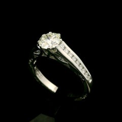 Tacori Solid 18k White Gold GIA 1.51ctw Triple Excellent Diamond Engagement Ring