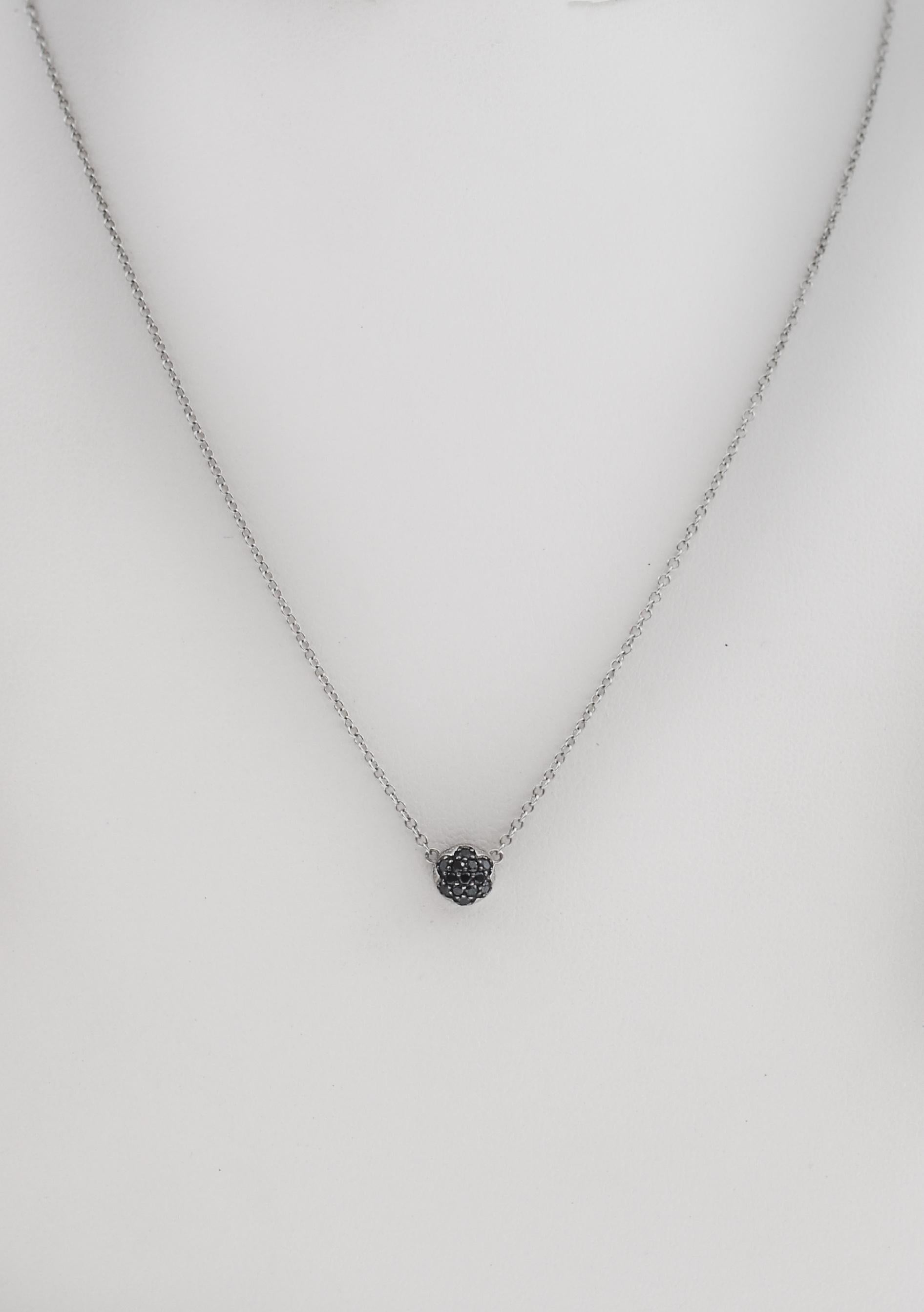 Tacori Sonoma Mist Black Diamond Petite Dew Drop Necklace For Sale