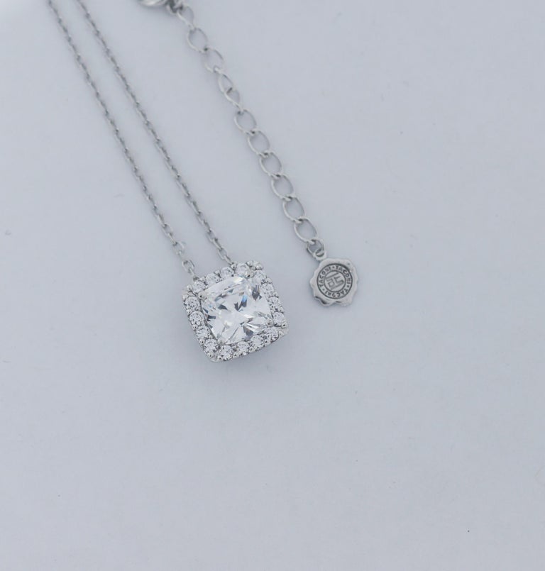 Tacori Sterling Silver 925 Cz Epiphany Necklace For Sale at