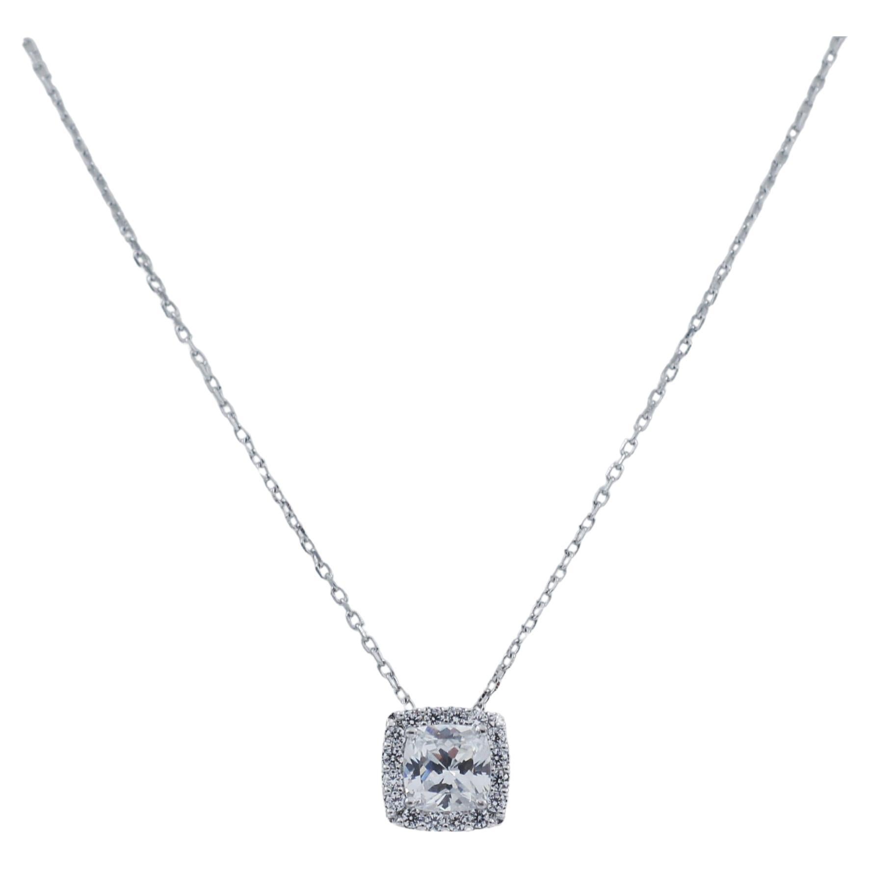  Tacori Sterling Silver 925 Cz Epiphany Necklace For Sale