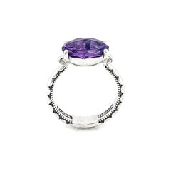 Tacori Sterling Silver Gemma Bloom Ring with East-West Set Amethyst