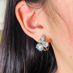 Tacori Triple Sky Blue Topaz Hoops Sterling Silver and 18KYG, Bead & Crescent LV