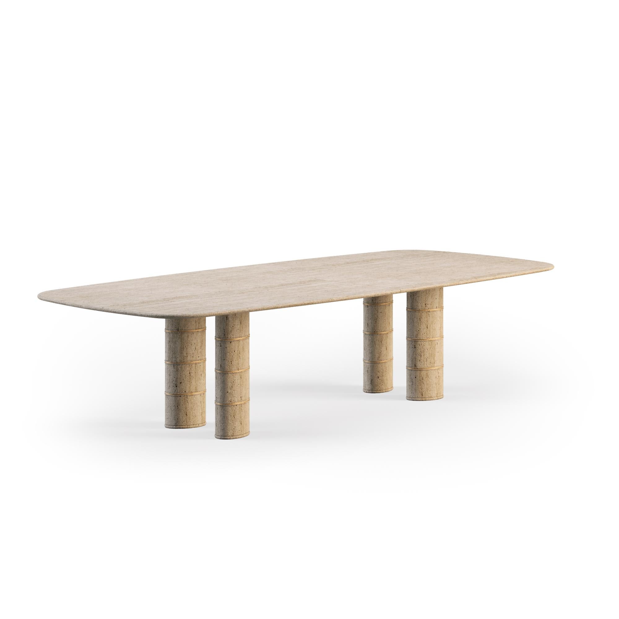 Moderne Table de salle à manger tactile en matériaux naturels en vente