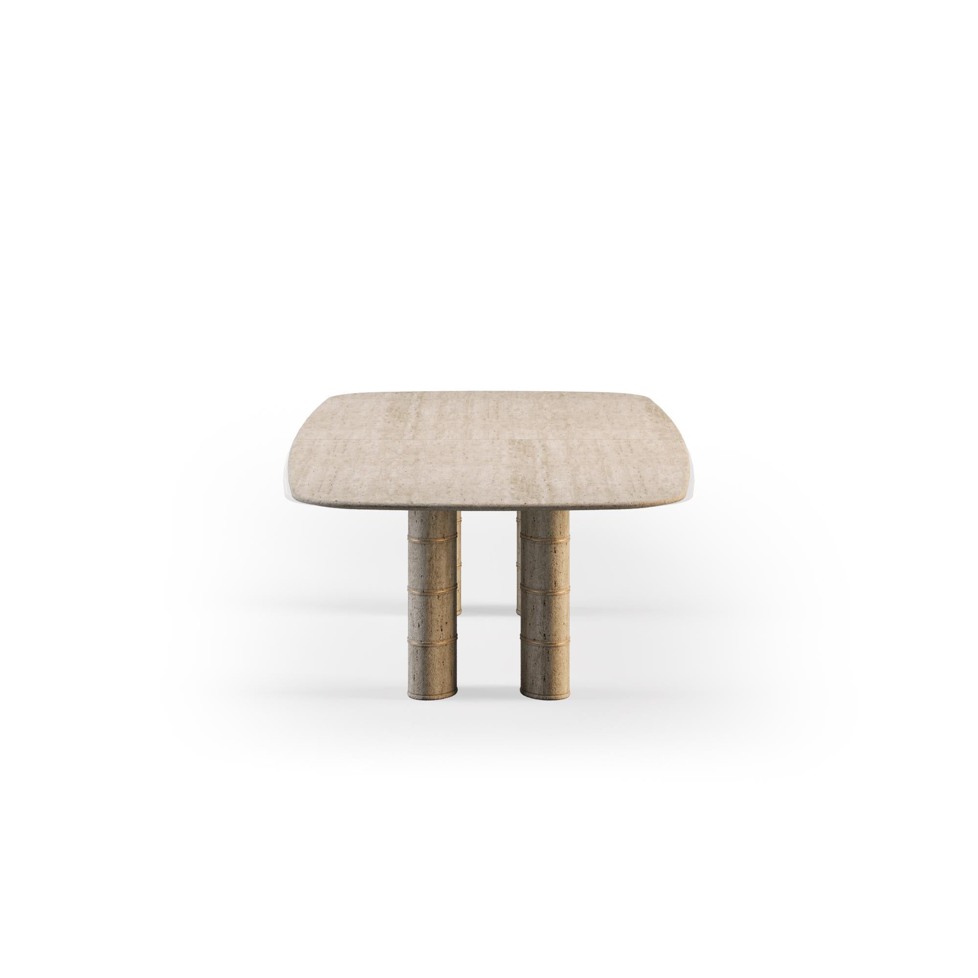 Portugais Table de salle à manger tactile en matériaux naturels en vente