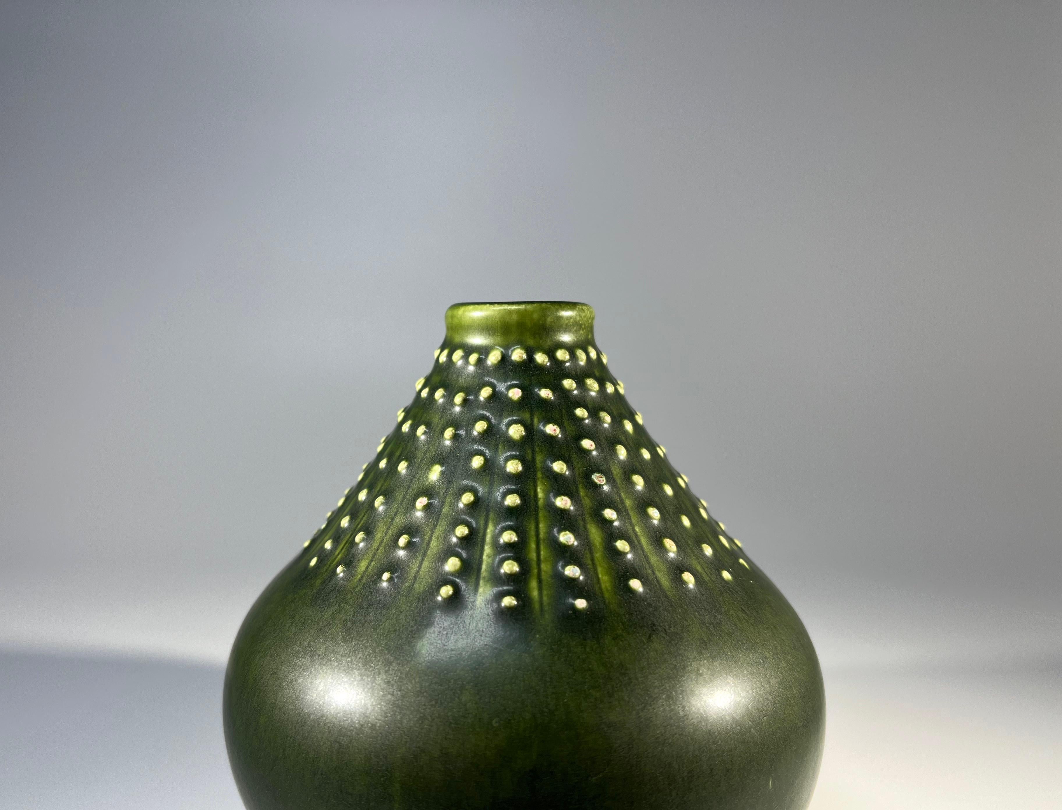Mid-Century Modern Tactile, Understated Vase By Dietlinde Hein, Knabstrup, Denmark. c1960