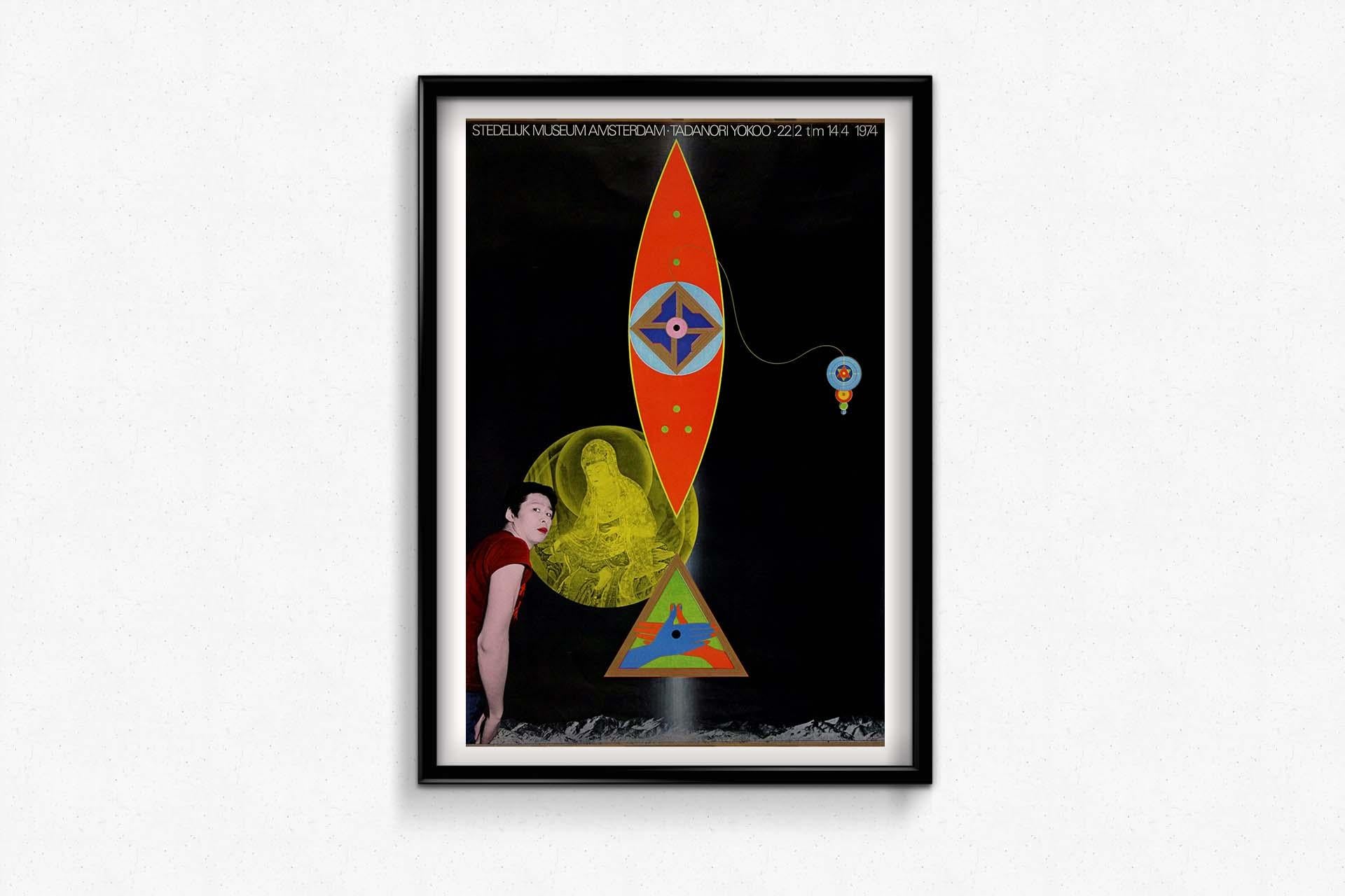 1974 original exhibition poster Tadanori Yokoo at the Stedelijk Museum Amsterdam For Sale 1