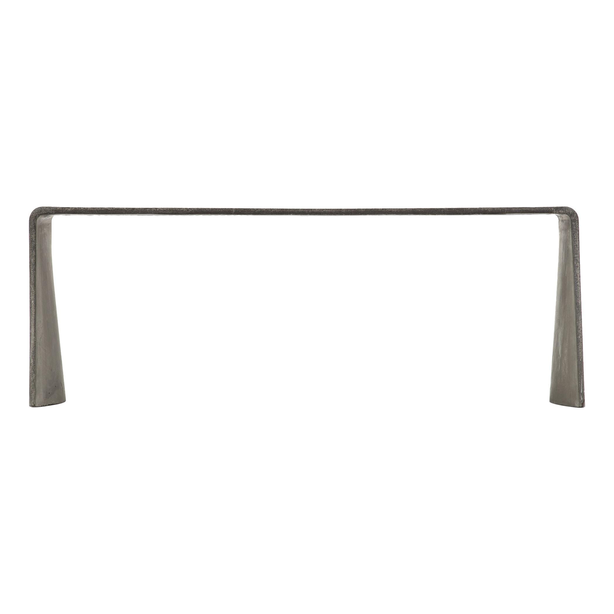 Modern Tadao 120 Concrete Contemporary Low Console, Ardesia Cement Made in Italy For Sale