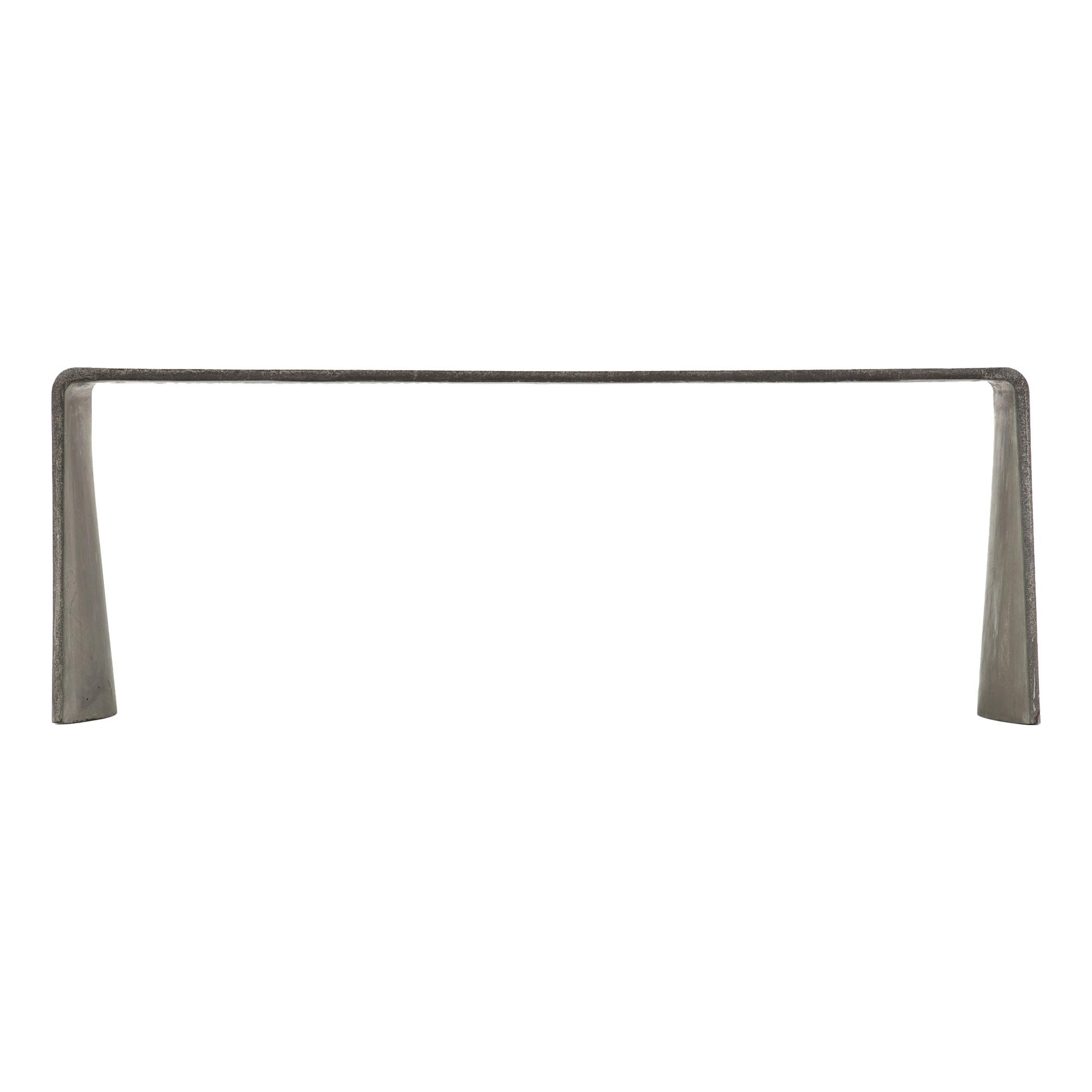 Consola Baja Contemporánea de Hormigón Tadao 120, Cemento Ardesia Made in Italy Moderno en venta
