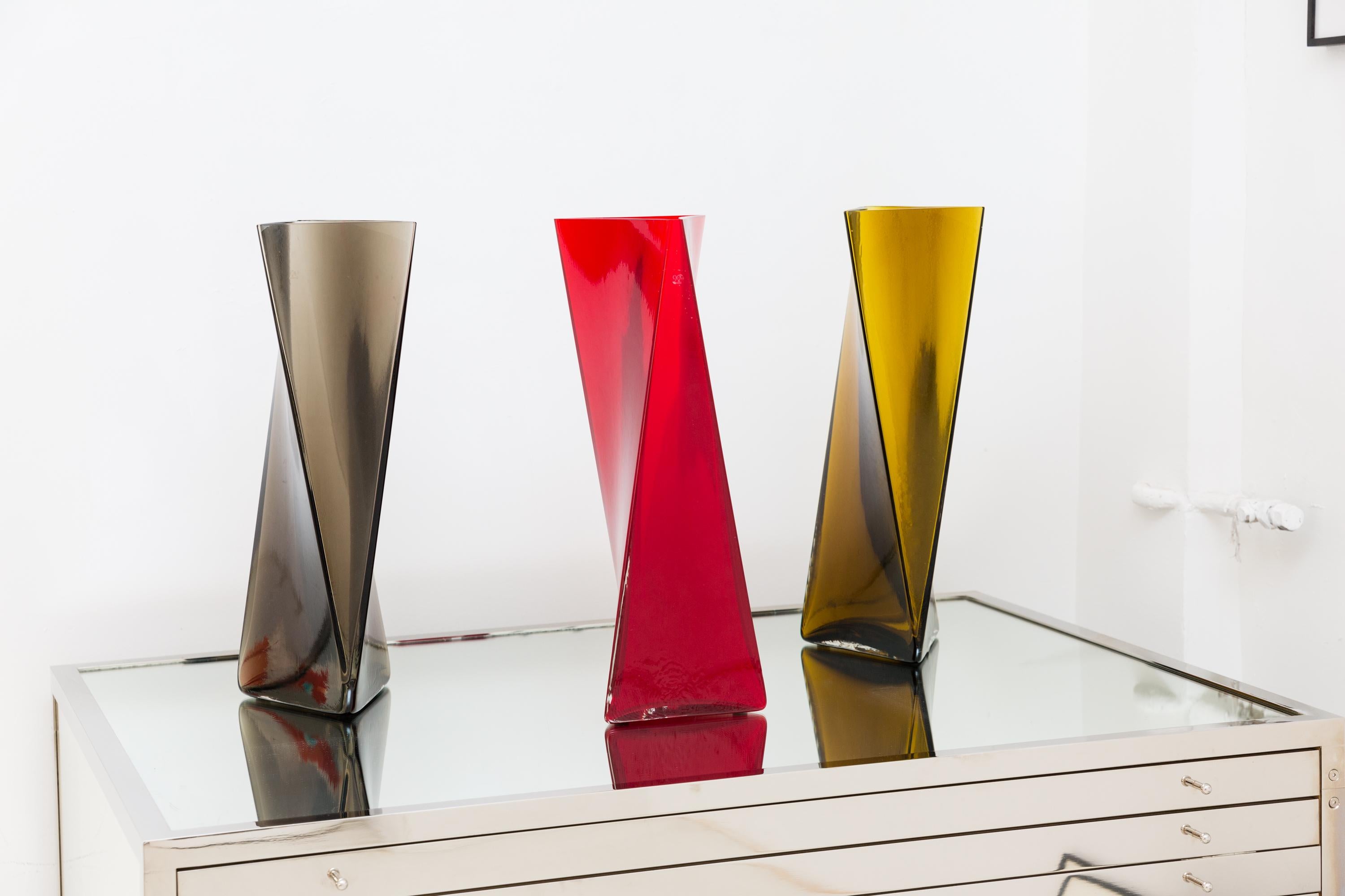 Modern Tadao Ando three Vases for Venini For Sale