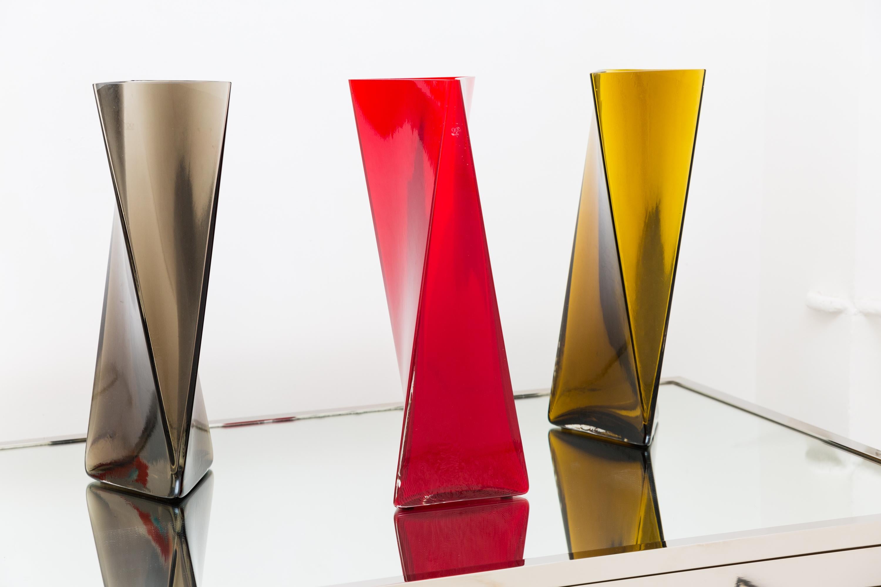 Italian Tadao Ando three Vases for Venini For Sale