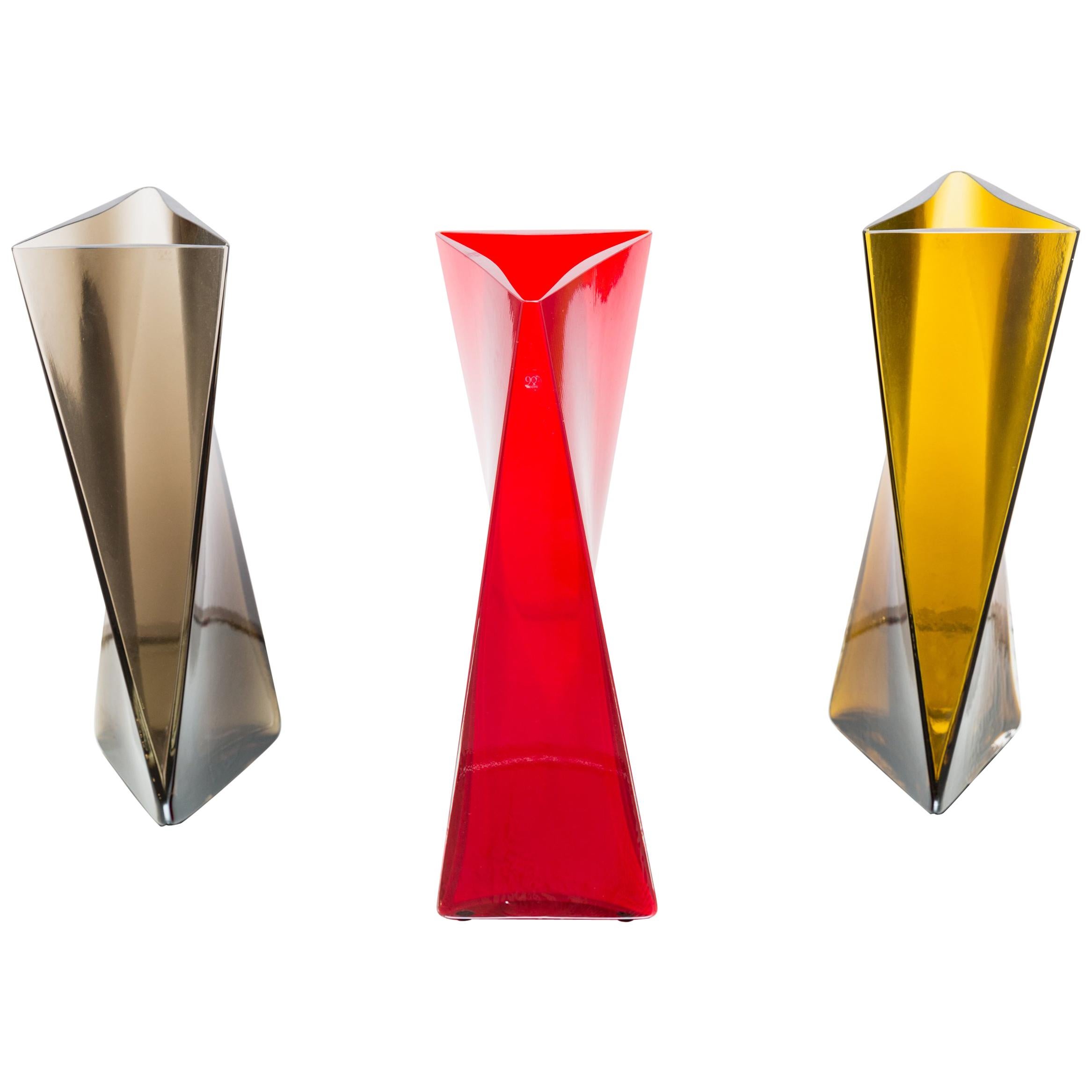 Tadao Ando three Vases for Venini For Sale