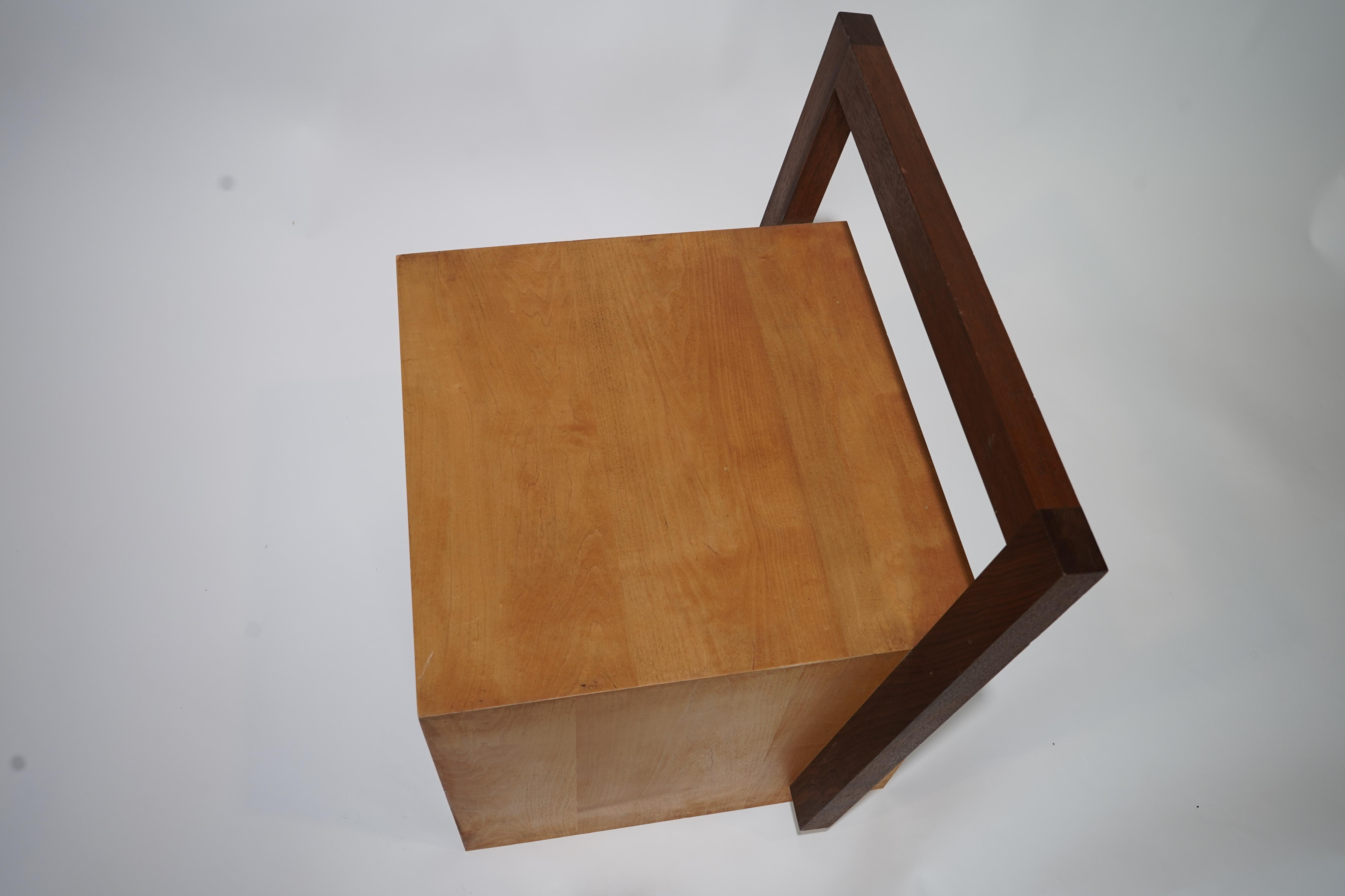 Tadao Arimoto Minimalistischer Loungesessel aus Holz 4