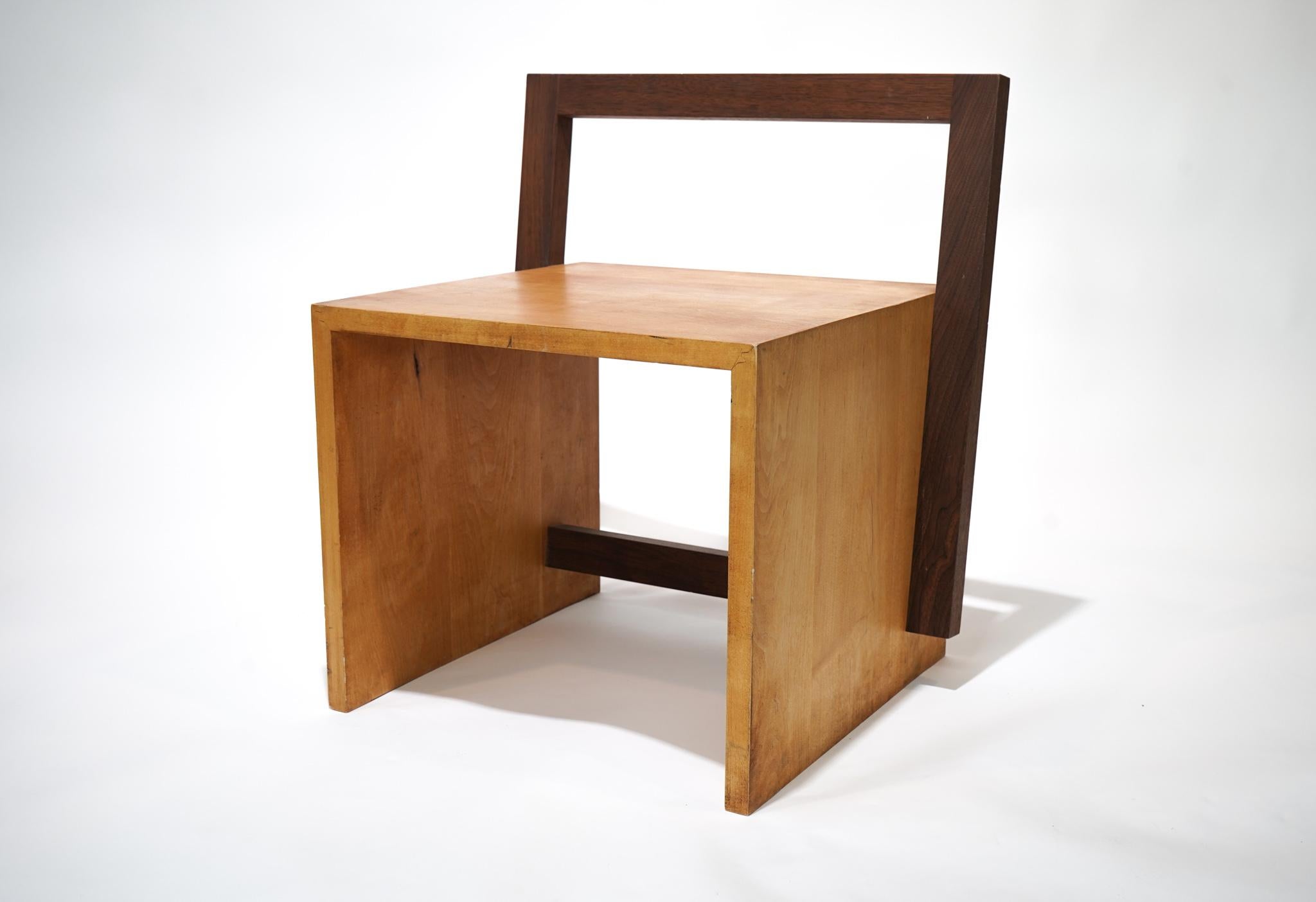 Tadao Arimoto Minimalistischer Loungesessel aus Holz 1