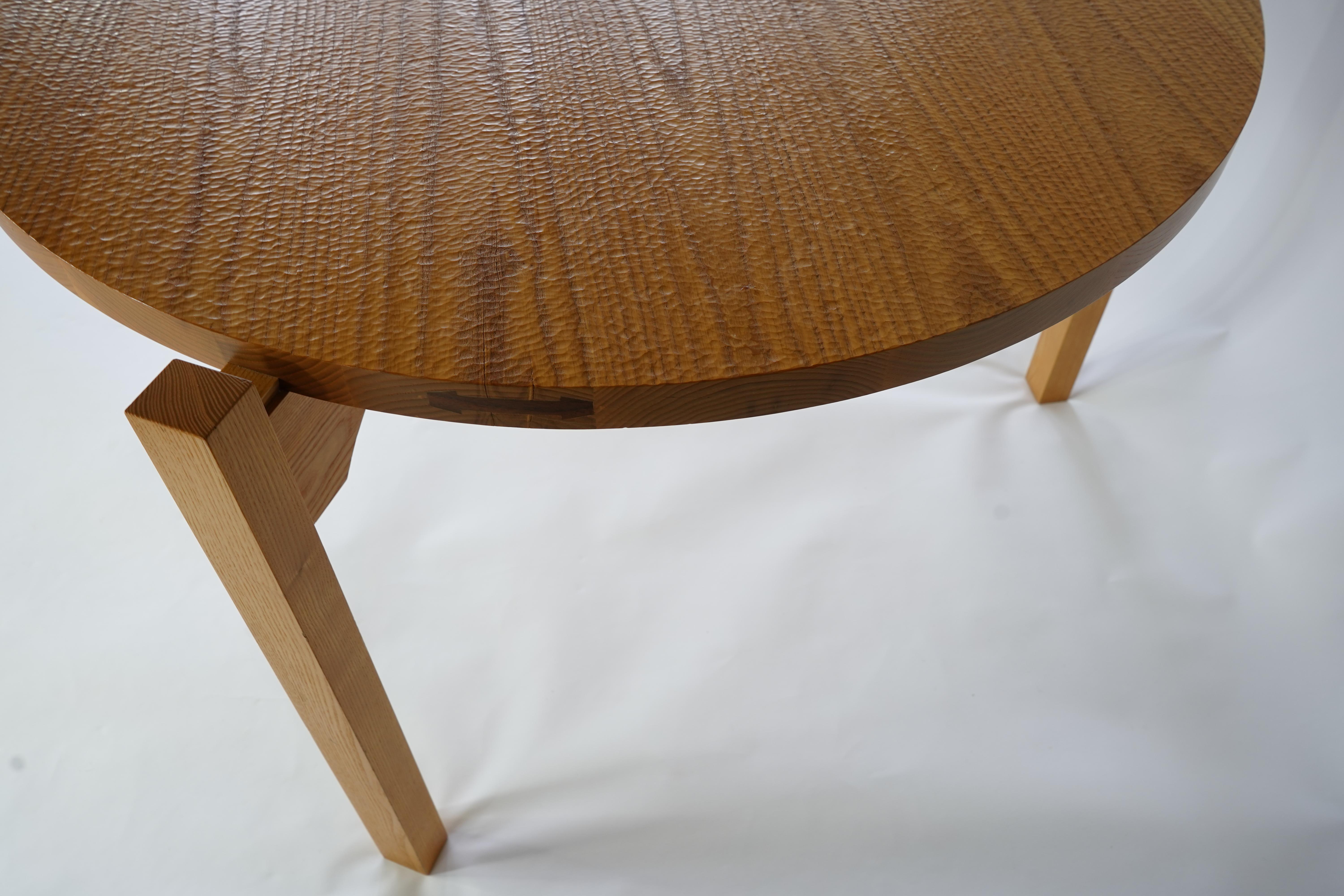 Tadao Arimoto Three Leg Dining Table with Carved Top 2003 1