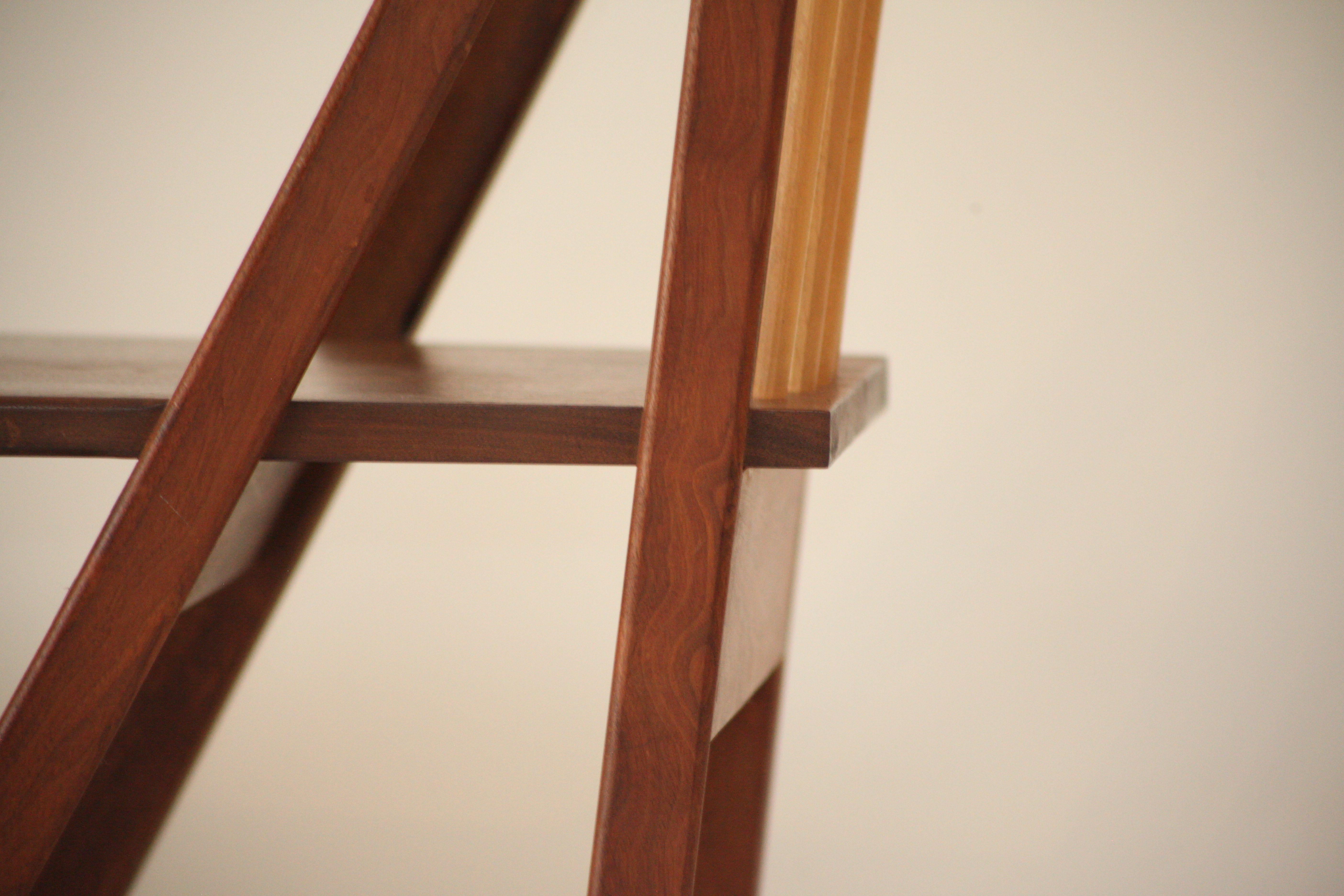 Tadao Arimoto Walnut Spindle Back Chair, 1980s im Angebot 9