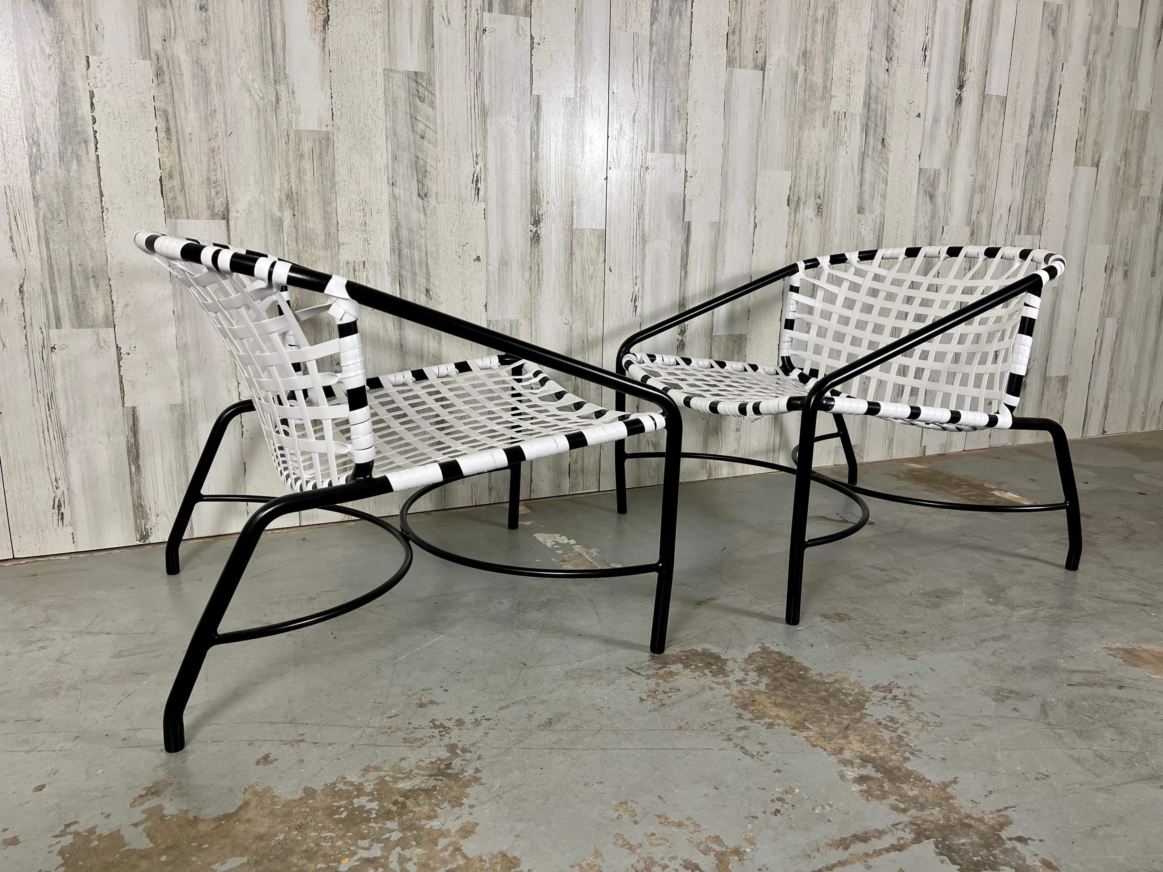 Aluminum Tadao Inouye for Brown Jordan Kantan Chairs and Ottoman