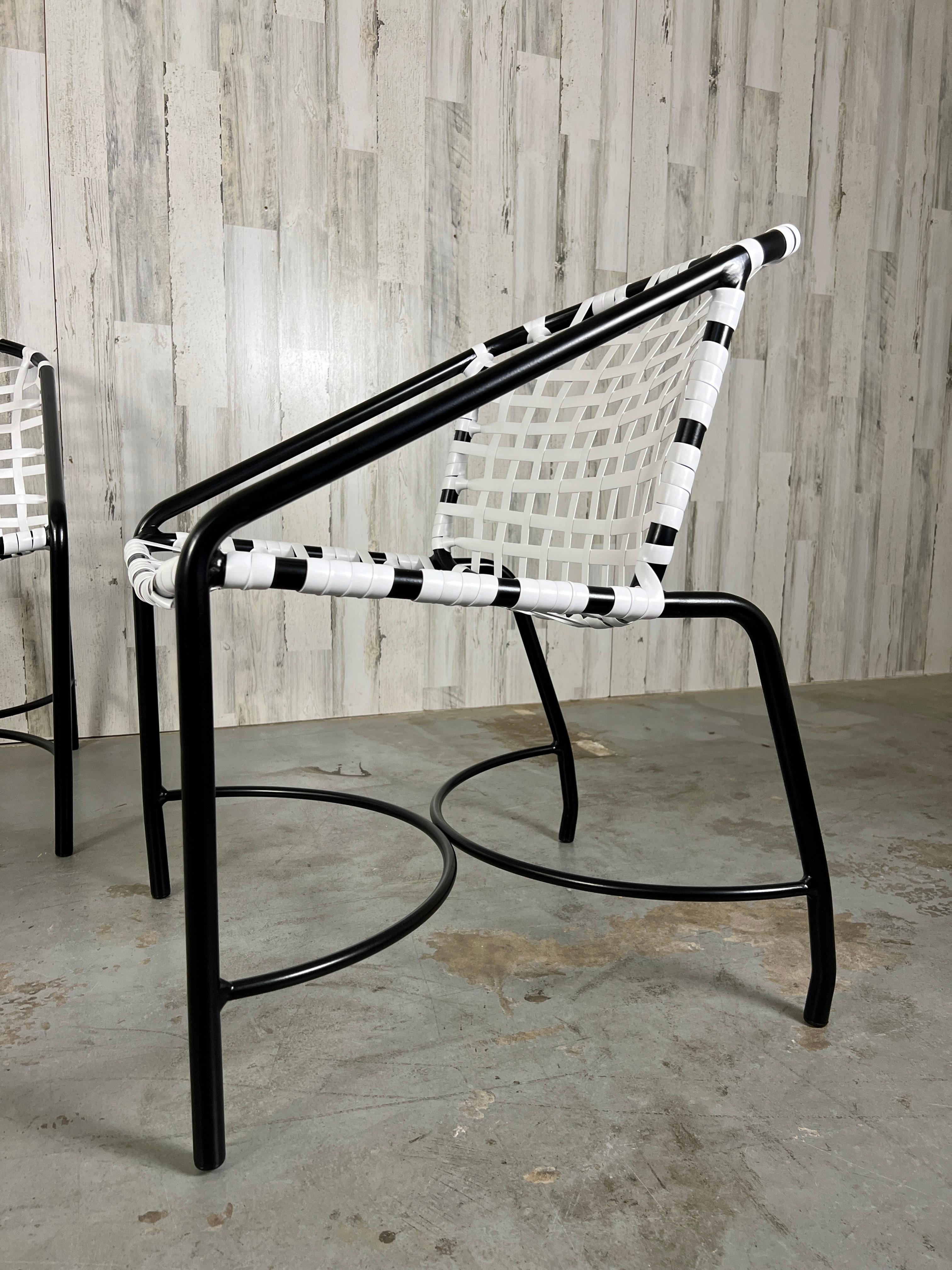 Powder-Coated Tadao Inouye for Brown Jordan Kantan Patio Chairs