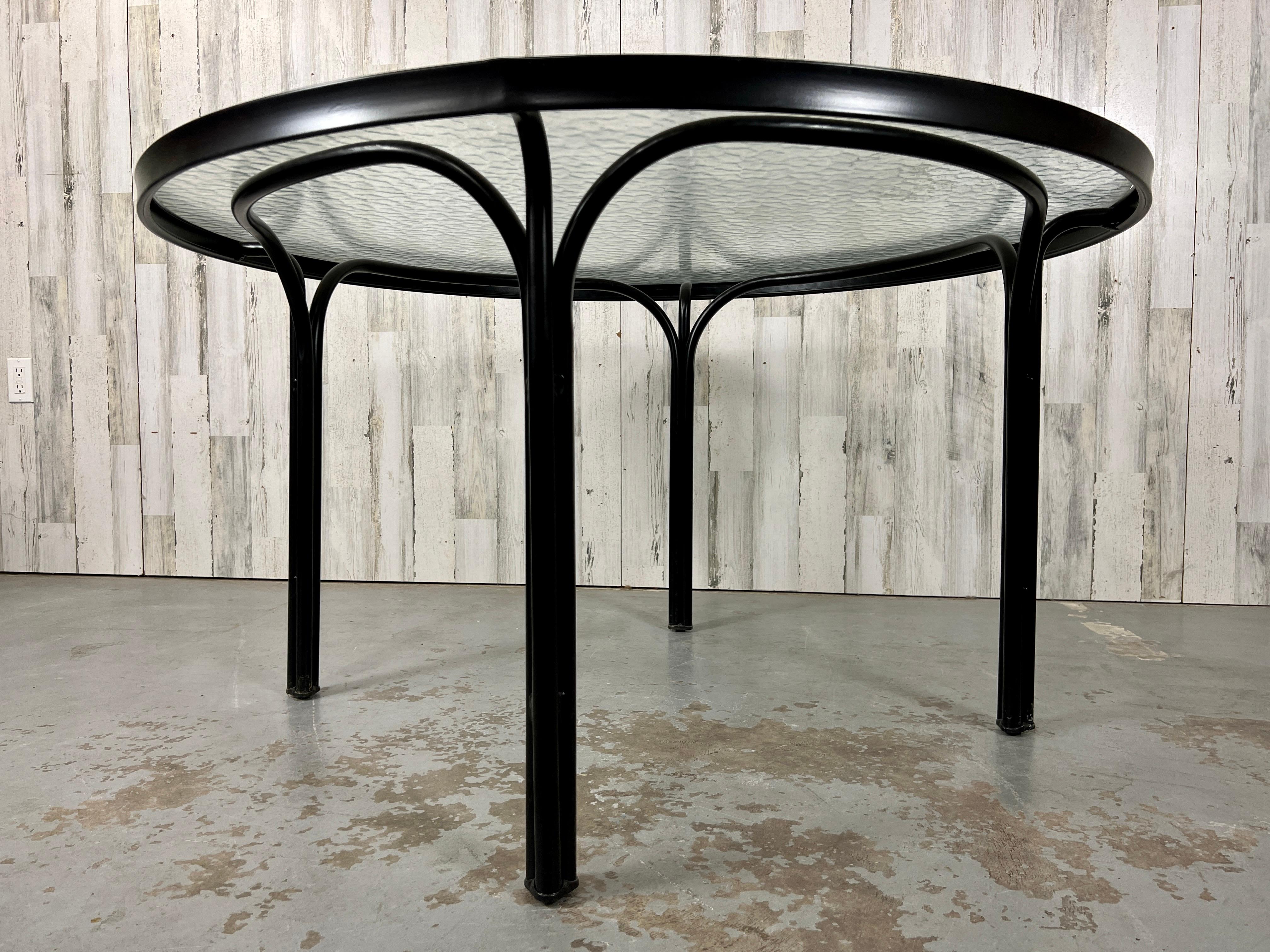 Tadao Inouye für Brown Jordan Kantan-Terrassentisch und vier Stühle im Angebot 2