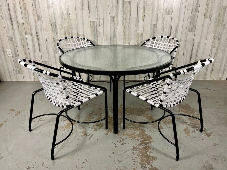 Tadao Inouye for Brown Jordan Kantan Patio Table and four Chairs
