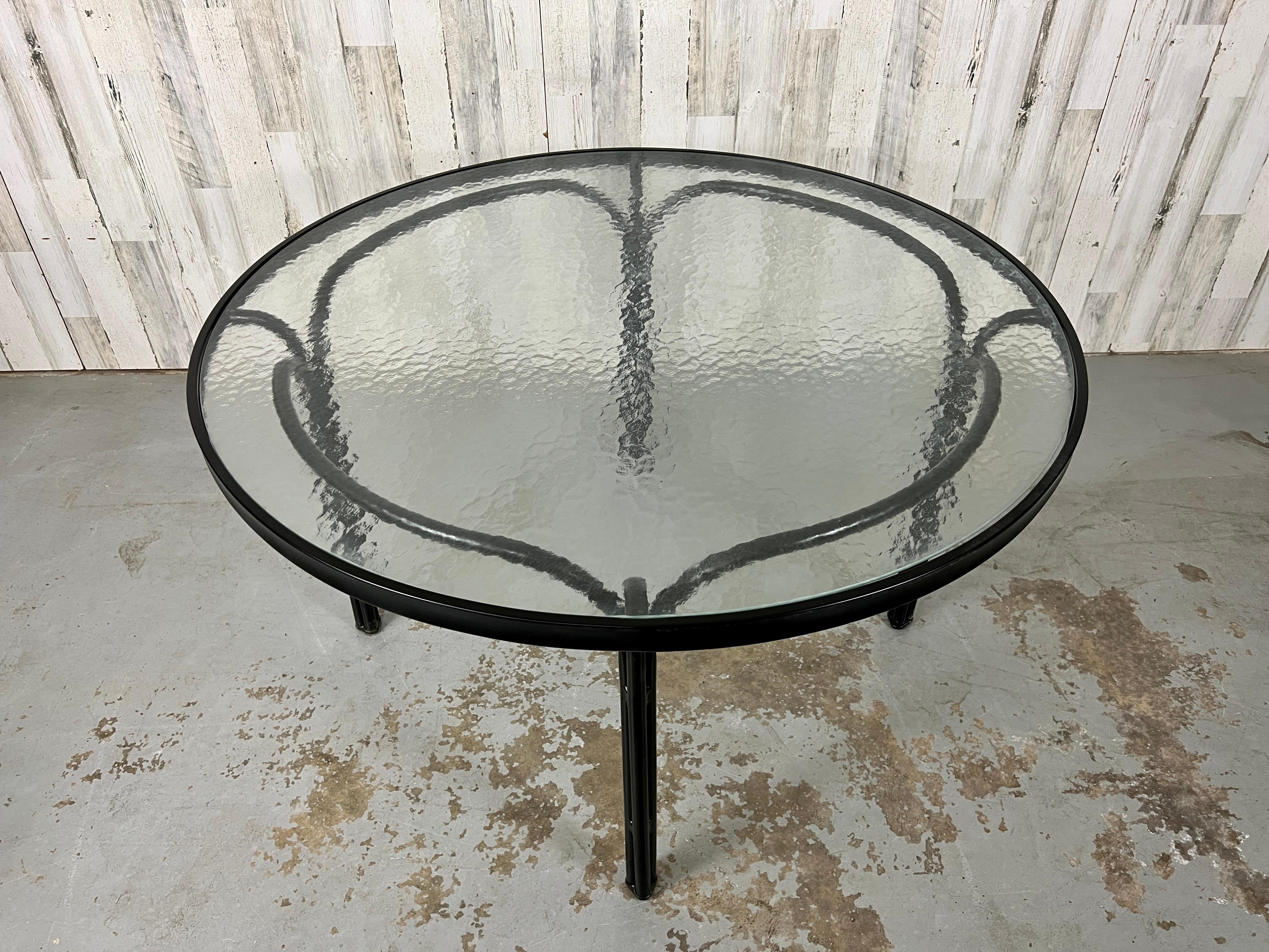 Tadao Inouye for Brown Jordan Kantan Patio Table and four Chairs For Sale 1