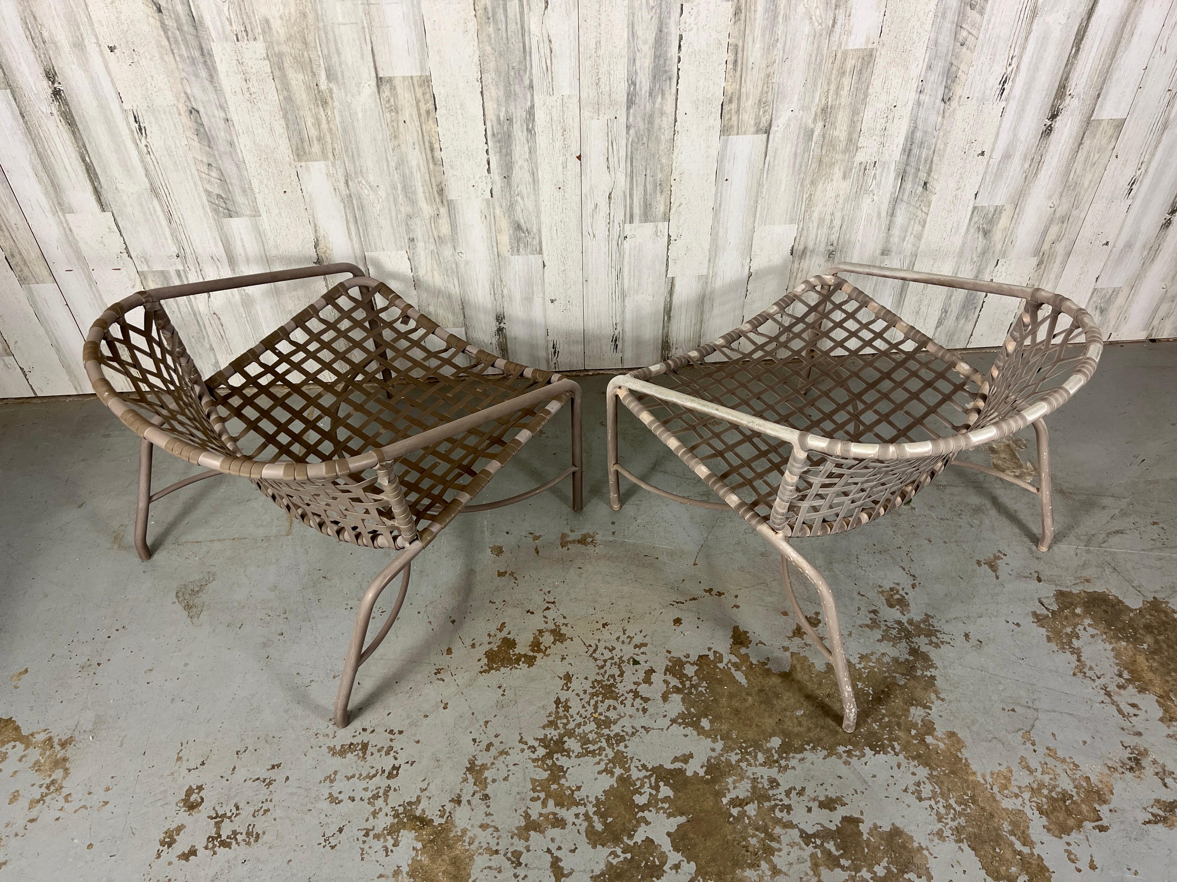 Tadao Inouye For Brown Jordan Kantan Set of Patio Chairs with Ottoman For Sale 3