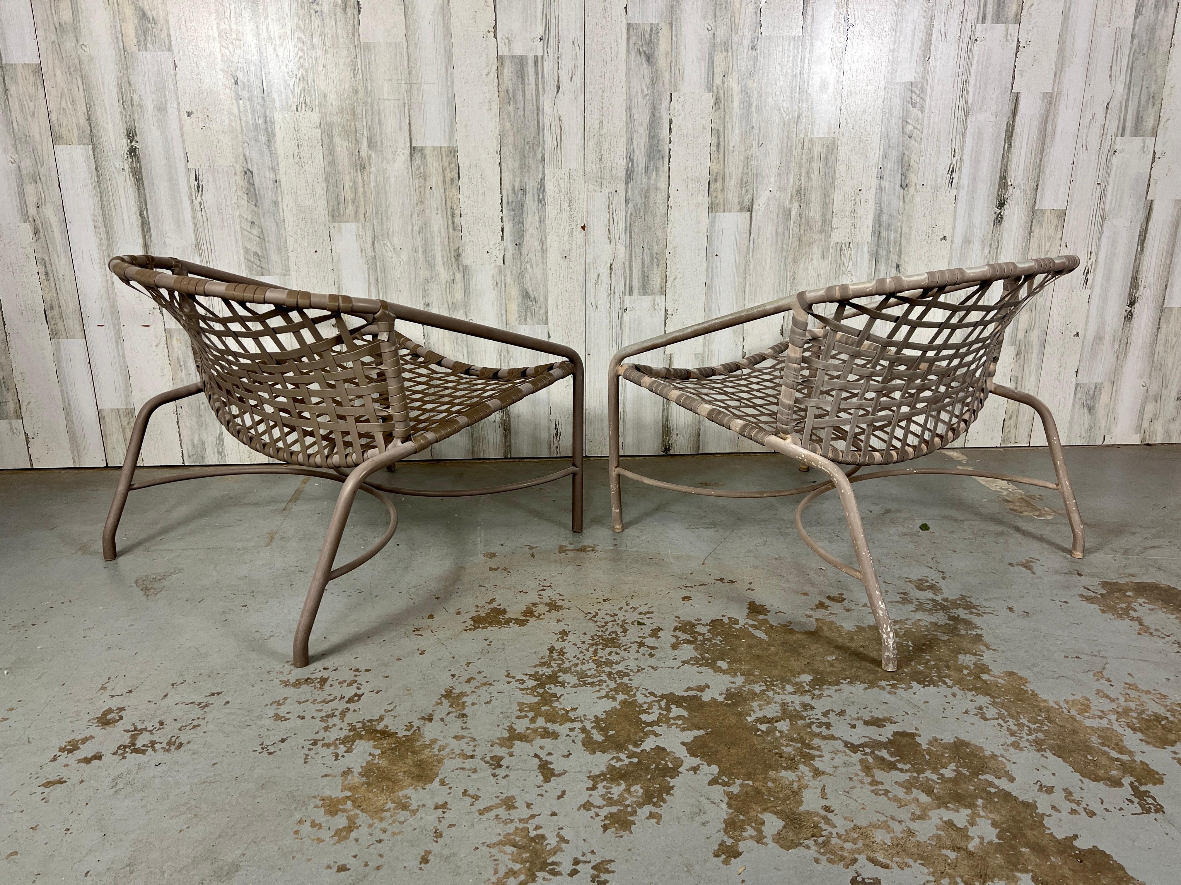 Tadao Inouye For Brown Jordan Kantan Set of Patio Chairs with Ottoman For Sale 2